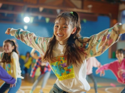 町田市のキッズダンススクールMIRACLEでダンスを踊る女の子